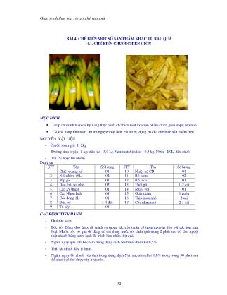 Giáo trình thực tập Công nghệ chế biến rau quả - ThS. Trần Thị Lan Hương (Phần 2)