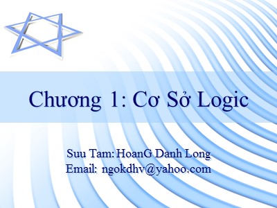 Giáo trình Toán rời rạc - Chương 1: Cơ sở Logic