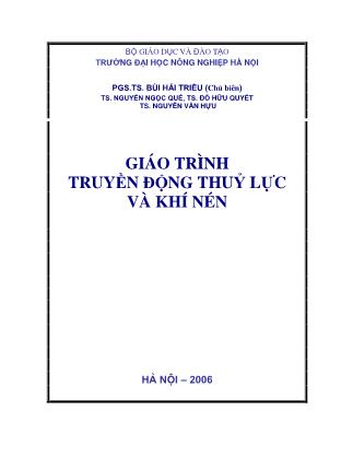 Giáo trình Truyền động thuỷ lực và khí nén