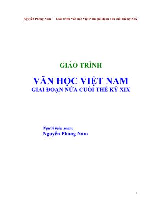 Giáo trình Văn học Việt Nam giai đoạn nửa cuối thế kỷ XIX