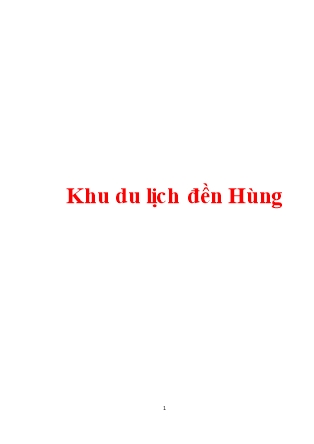 Khu du lịch đền Hùng