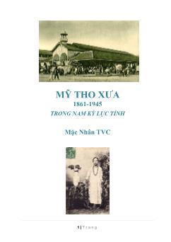 Mỹ Tho xưa (1861-1945) trong Nam kỳ lục tỉnh