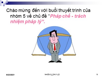 Pháp chế Trách nhiệm pháp lý