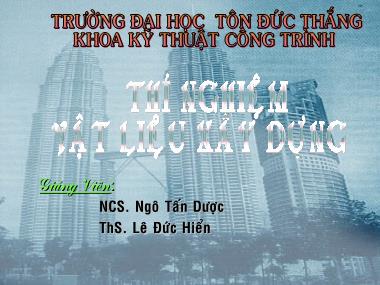 Thí nghiệm vật liệu trong xây dựng