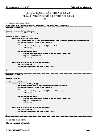 Thực hành ngôn ngữ lập trình Java