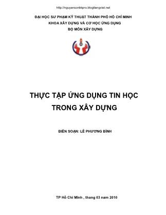 Thực tập ứng dụng tin học trong xây dựng - Lê Phương Bình