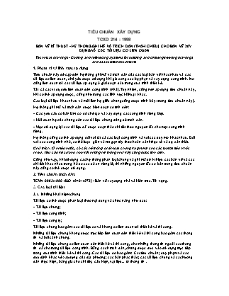 Tiêu chuẩn xây dựng TCXD 214:1998 Bản vẽ kĩ thuật - Hệ thống ghi mã và trích dẫn (tham chiếu) cho bản vẽ xây dựng và các tài liệu có liên quan
