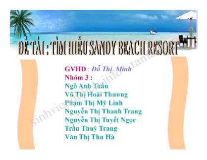 Tìm hiểu Sandy beach resort