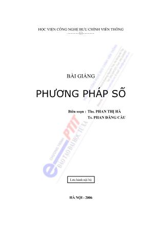 Bài giảng Phương pháp số - ThS. Phan Thị Hà