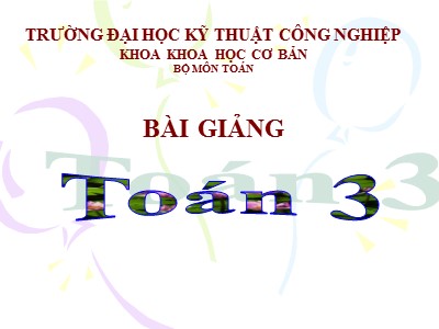 Bài giảng Toán 3