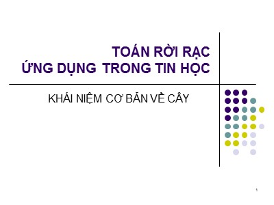 Bài giảng Toán rời rạc ứng dụng trong tin học