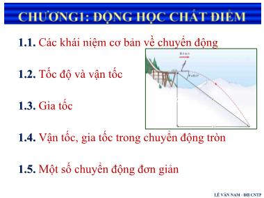 Bài giảng Vật Lý 10 - Chương 1: Động Học Chất Điểm