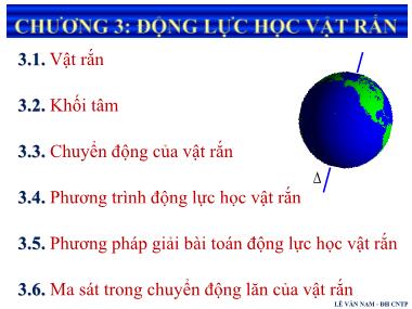 Bài giảng Vật Lý 10 - Chương 3: Động lực học vật rắn