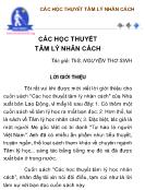 Các học thuyết tâm lý nhân cách - ThS. Nguyễn Thơ Sinh