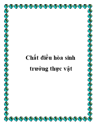 Chất điều hòa sinh trưởng thực vật