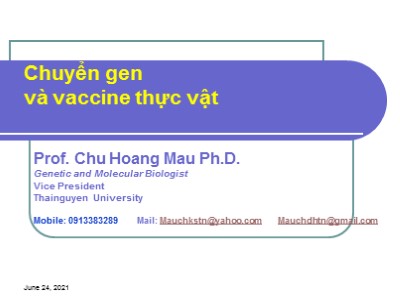 Chuyển gen và vaccine thực vật