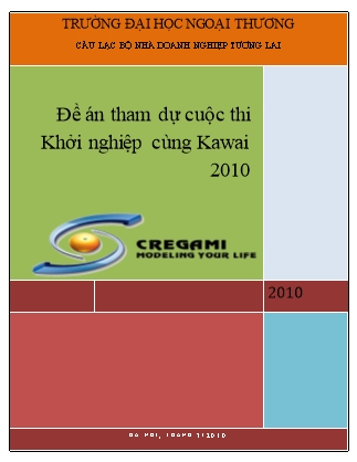 Đề án tham dự cuộc thi Khởi nghiệp cùng Kawai 2010