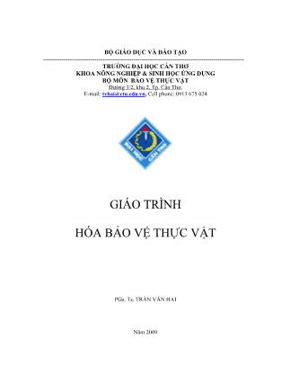 Giáo trình Hóa bảo vệ thực vật - PGS. TS. Trần Văn Hai