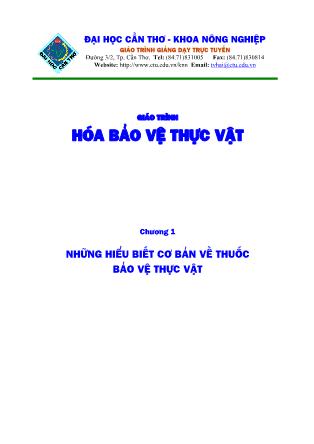 Giáo trình Hóa bảo vệ thực vật