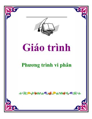 Giáo trình Phương trình vi phân