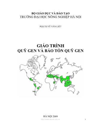 Giáo trình Quỹ gen và bảo tồn quỹ gen - PGS.TS Vũ Văn Liết