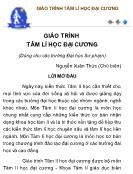 Giáo trình Tâm lí học đại cương - Nguyễn Xuân Thức