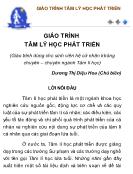 Giáo trình Tâm lý học phát triển - Dương Thị Diệu Hoa