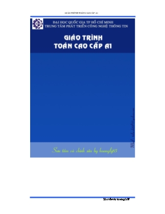 Giáo trình Toán cao cấp A1