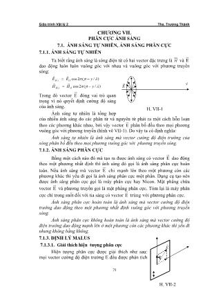 Giáo trình Vật lý 2 - ThS. Trương Thành (Phần 2)