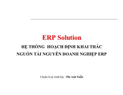 Hệ thống hoạch định khai thác nguồn tài nguyên doanh nghiệp ERP - Phí Anh Tuấn