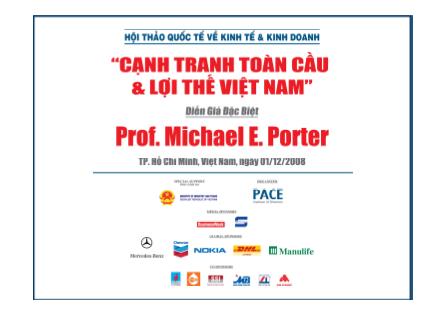 Hội thảo Cạnh tranh toàn cầu và Lợi thế Việt Nam