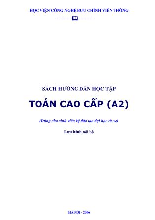 Hướng dẫn học tập Toán cao cấp (A2)