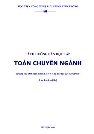 Hướng dẫn học tập Toán chuyên ngành - TS. Lê Bá Long