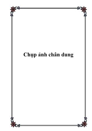 Tài liệu Chụp ảnh chân dung