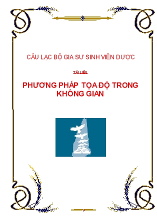 Tài liệu Phương pháp tọa độ trong không gian