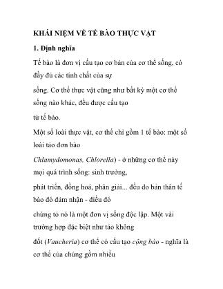 Tài liệu Tế bào thực vật