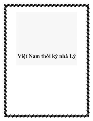 Việt Nam thời kỳ nhà Lý