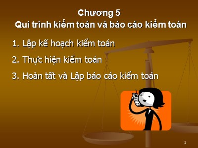 Bài giảng Lý thuyết kiểm toán - Chương 5: Quy trình kiểm toán và Báo cáo kiểm toán