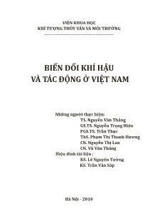 Biến đổi khí hậu và tác động ở Việt Nam