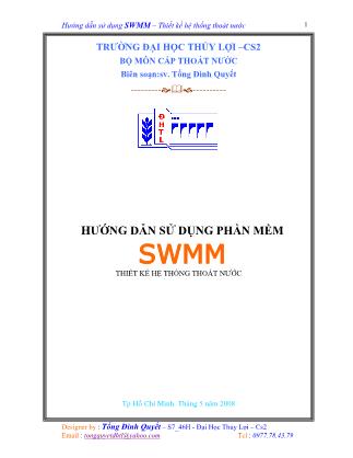 Hướng dẫn sử dụng phần mềm SWMM – Thiết kế hệ thống thoát nước