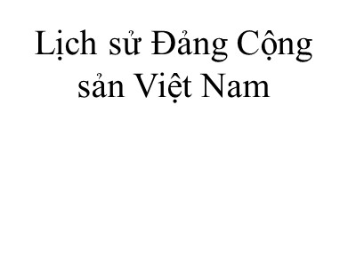 Lịch sử Đảng Cộng sản Việt Nam