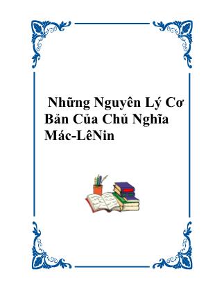 Những nguyên lý cơ bản của chủ nghĩa Mác-Lênin - ThS. Nguyễn Thị Minh Hương