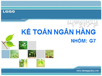 Bài giảng Kế toán ngân hàng