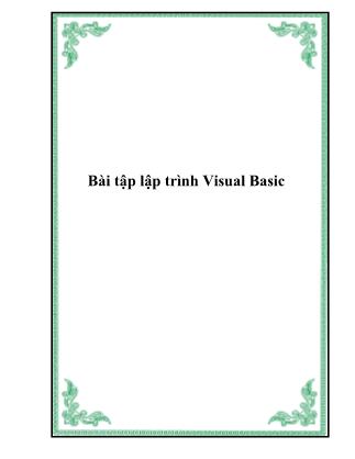 Bài tập lập trình Visual Basic