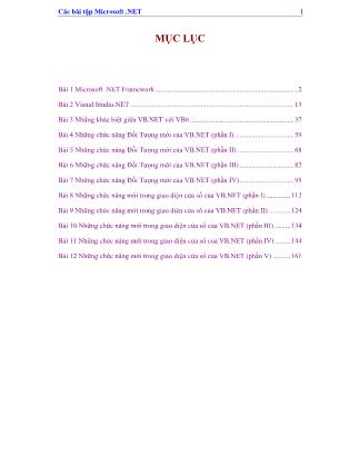 Các bài tập Microsoft .NET