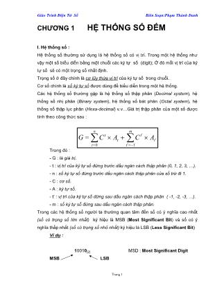 Giáo trình Điện tử số - Phạm Thành Danh