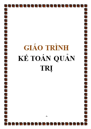 Giáo trình Kế toán quản trị