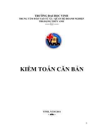 Giáo trình Kiểm toán căn bản (Phần 1)