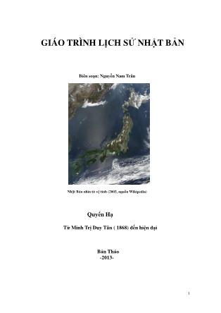 Giáo trình Lịch sử nhật bản - Quyển hạ: Từ Minh Trị Duy Tân ( 1868) đến hiện đại - Nguyễn Nam Trân