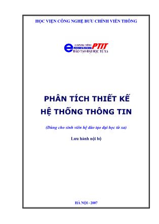 Giáo trình Phân tích thiết kế hệ thống thông tin - Trần Đình Quế